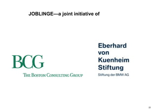 22
JOBLINGE—a joint initiative of
 