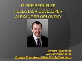 javaprofi@gmx.de
www.javaprofide.de
Google Play store: https://bit.ly/2wAJW1u
 