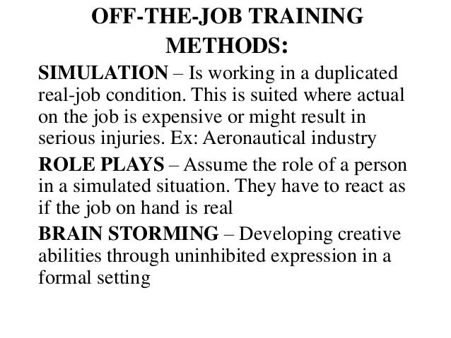 on the job training methods on the job training methods