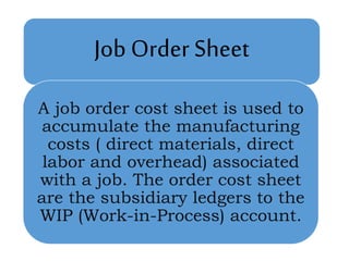 Job order costing | PPTX