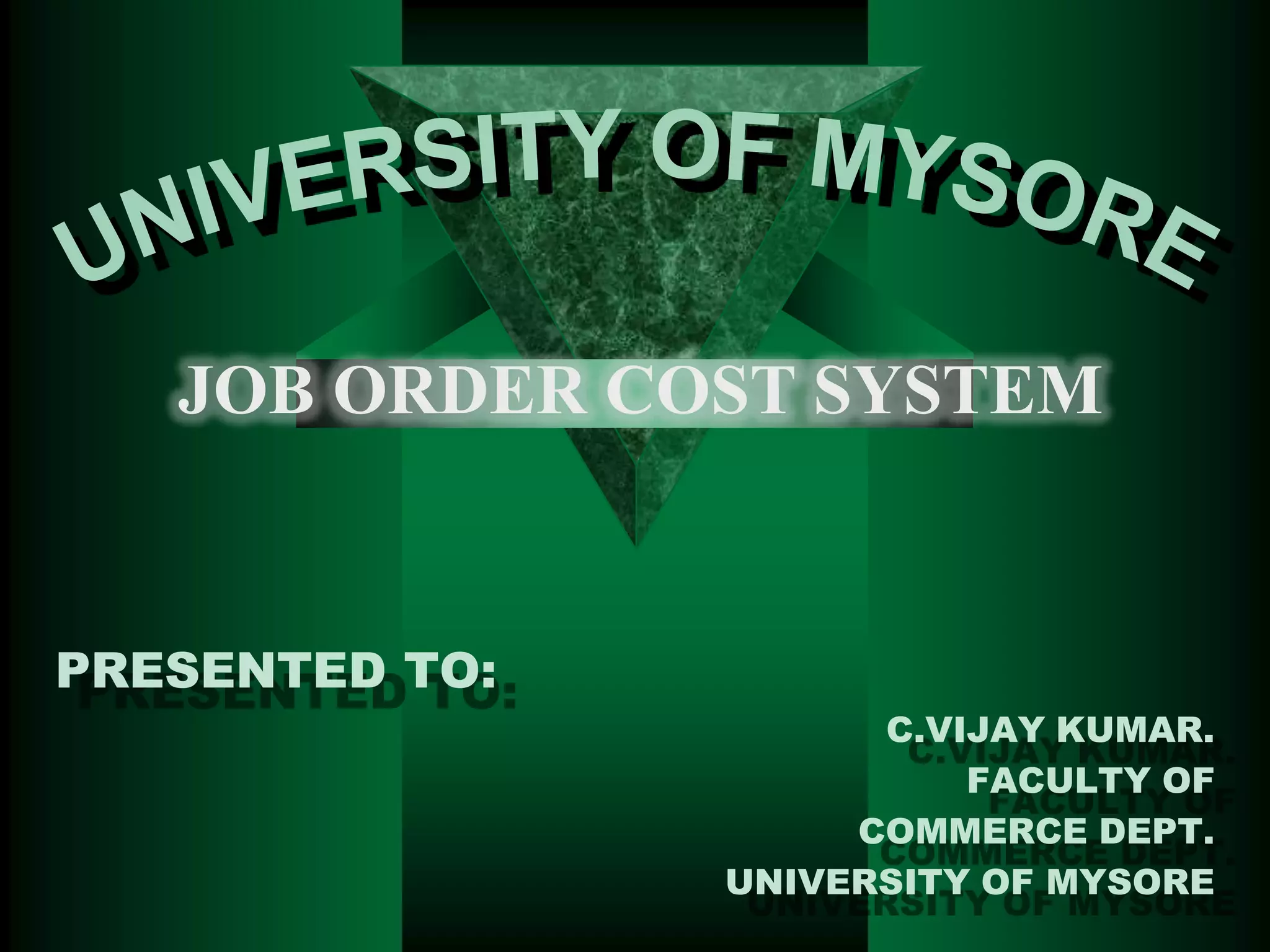 Job Order Cost System Pptx