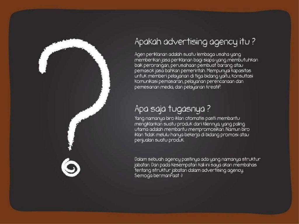 Job position in advertising agency