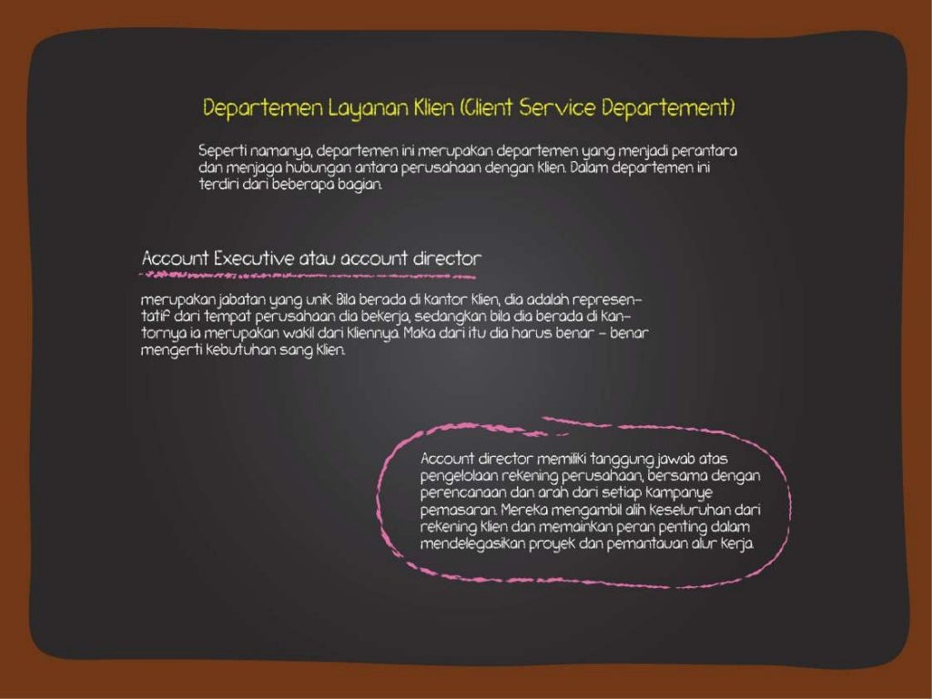 Job position in advertising agency