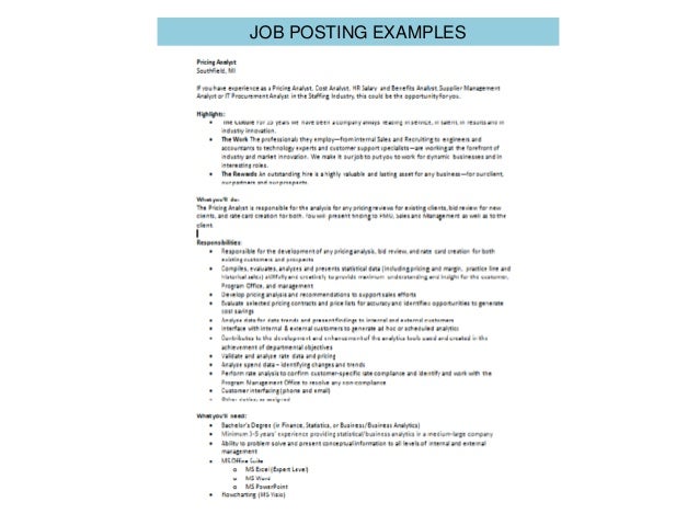 job posting examples