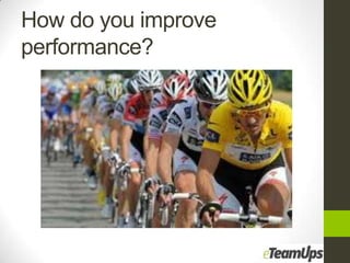 How do you improve
performance?
 