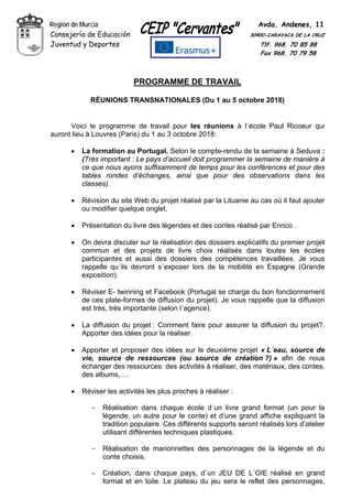 Región de Murcia Avda. Andenes, 11
Consejería de Educación 30400-CARAVACA DE LA CRUZ
Juventud y Deportes Tlf. 968. 70 85 8...
