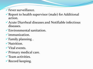 Job Responsibilities Of Multipurpose Health Worker