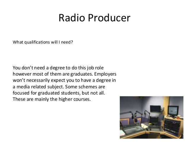 Job Roles In The Radio Industry