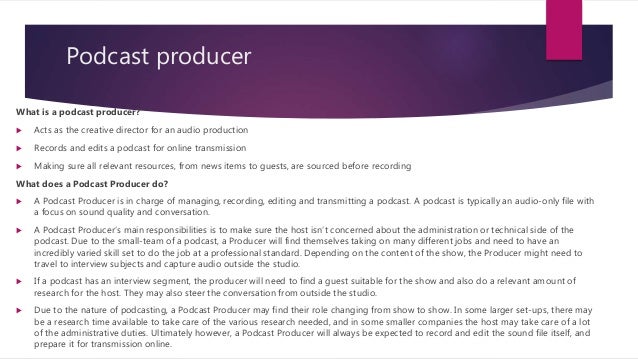 Job roles in the radio news industry
