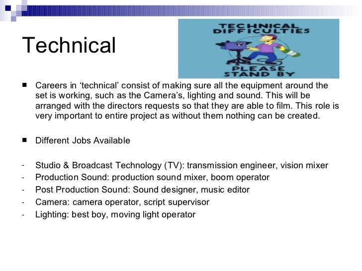 Job Roles In Tv The Film Industry