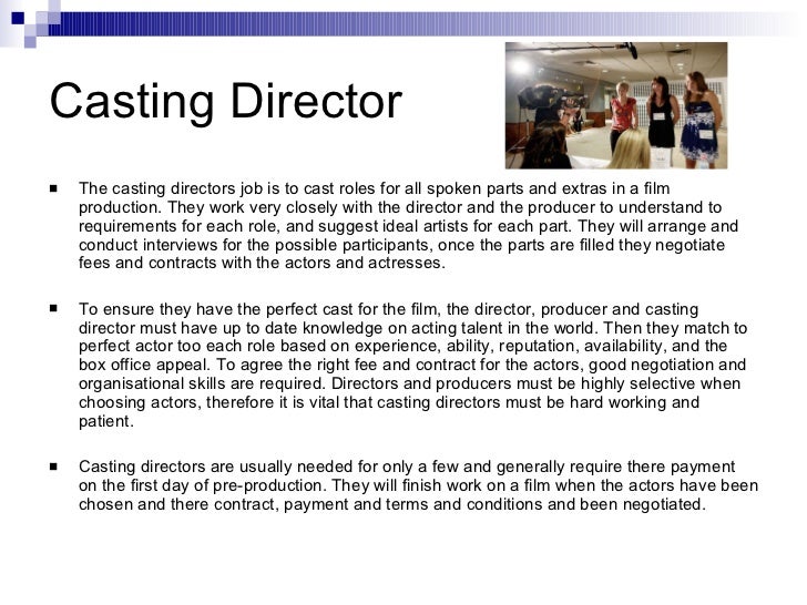 Job roles in tv & the film industry