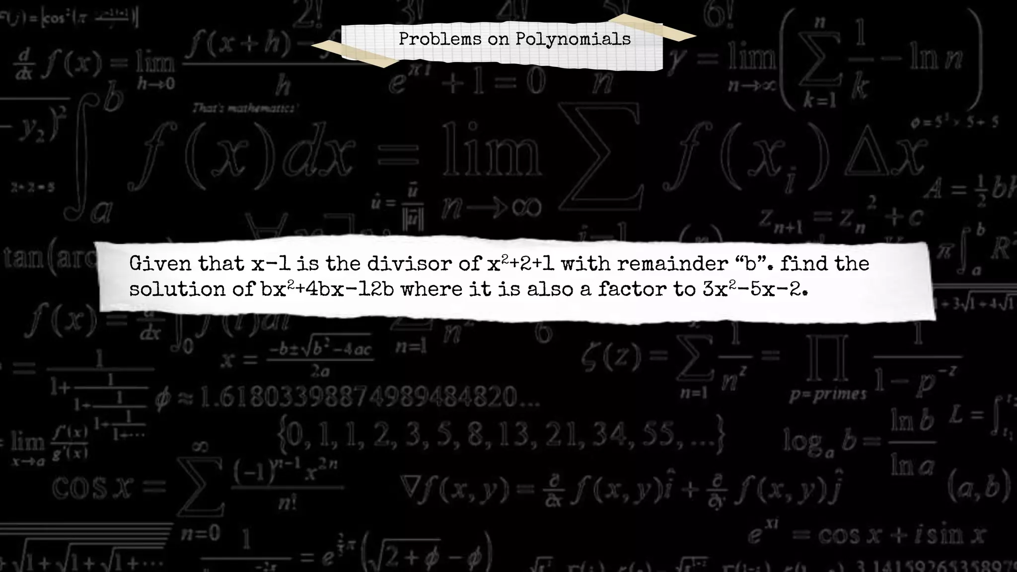 Algebra Presentation on Topic Modulus Function and Polynomials | PPT