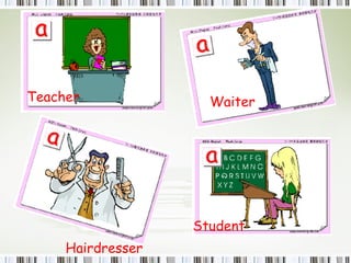 Teacher Waiter Hairdresser Student 
