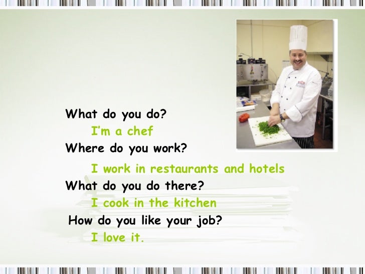 jobs and professions how do you work