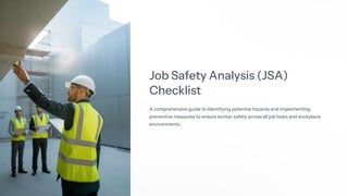 Visual Inspection Jsa Job Safety Analysis (JSA) checklist with eAuditor Audits & Inspections ...