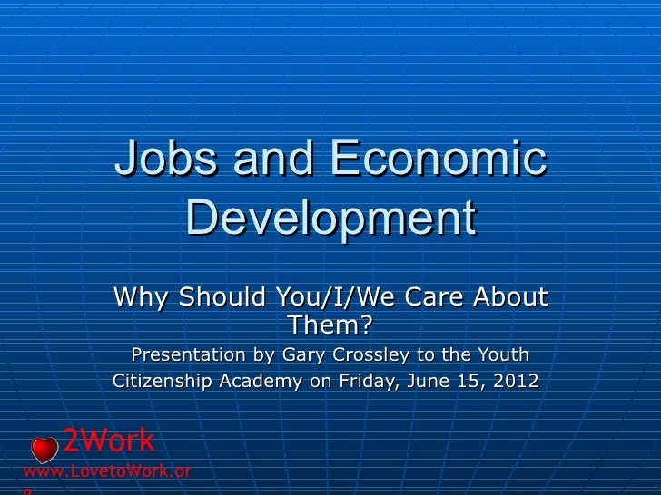 Jobs And Economic Development2012