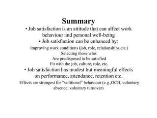 Job satisfaction Slide 26