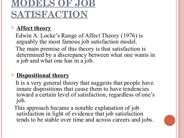 Job Satisfaction Theory