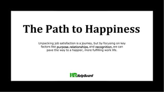 Job Satisfaction Meaning, Job Satisfaction | PPTX