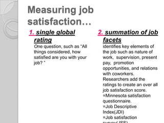 How satisfied are people in
their jobs?
   some segments of the market are
    more satisfied than others, they tend
    ...