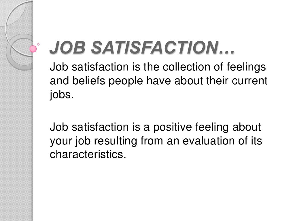 Job Satisfaction ppt