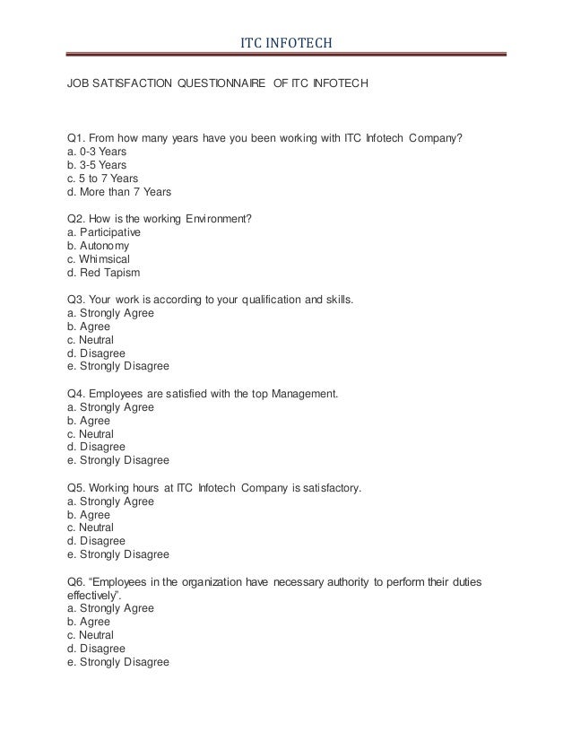 job satisfaction survey template