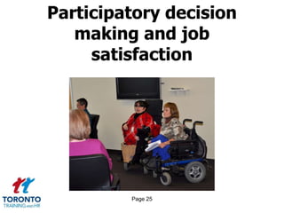 Page 25
Participatory decision
making and job
satisfaction
 