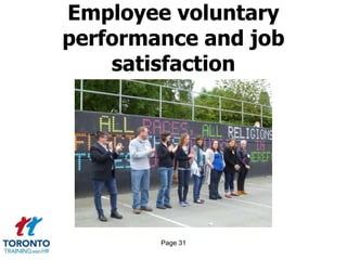Page 31
Employee voluntary
performance and job
satisfaction
 