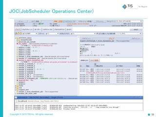 Copyright © 2015 TIS Inc. All rights reserved.
JOC(JobScheduler Operations Center)
 