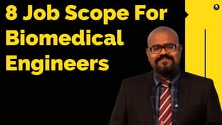 8 Job Scope For
Biomedical
Engineers
 
