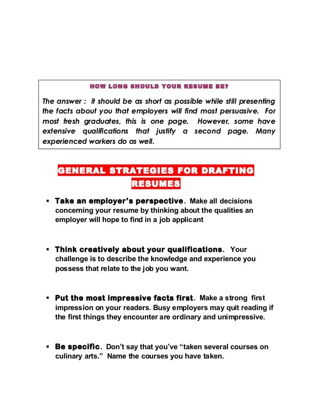 do resumes have to be one page