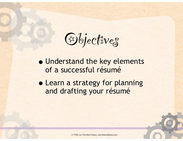 resume writing 101