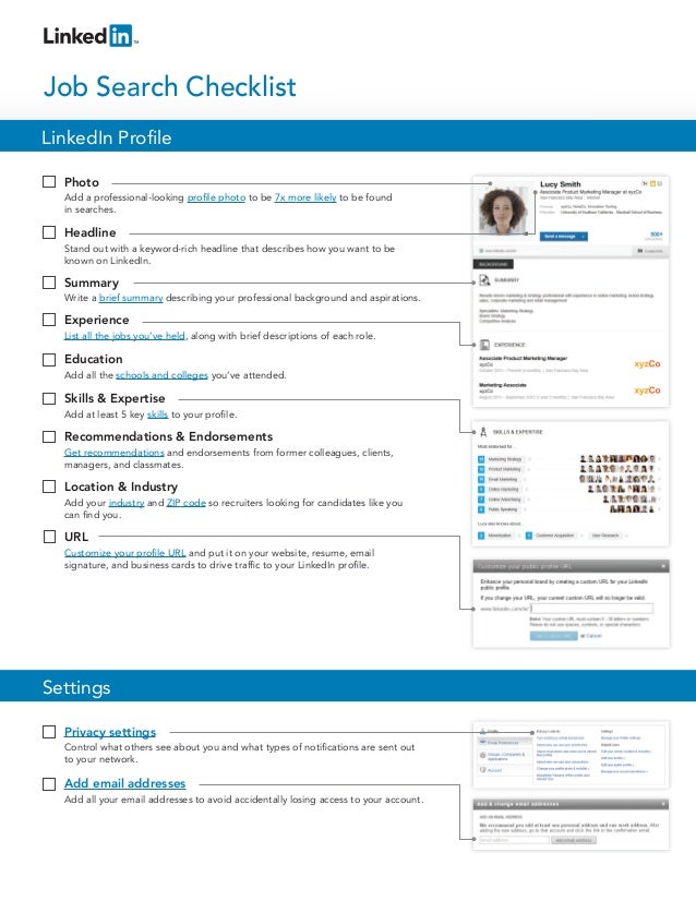 job search checklist