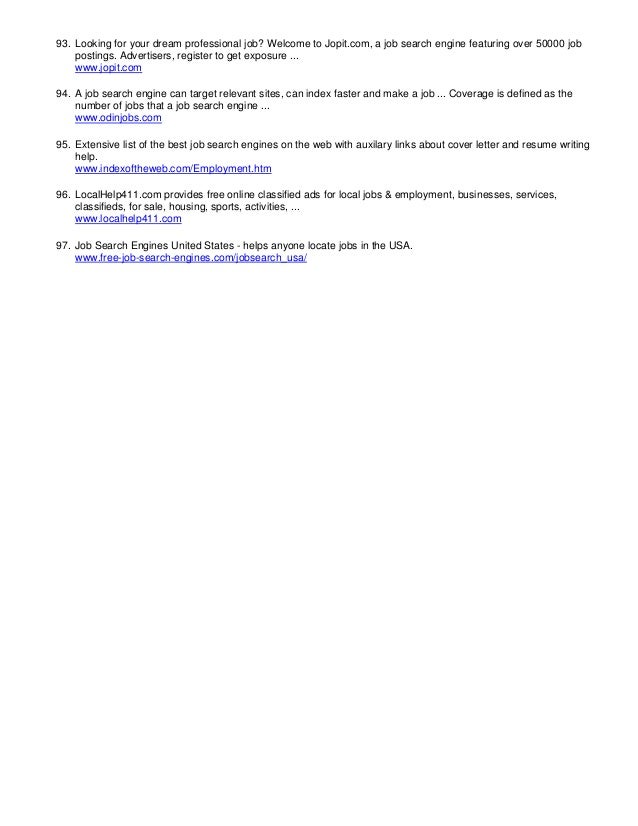free job search engines