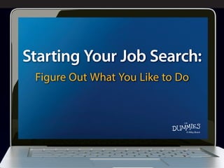 Starting Your Job Search:
Figure Out What You Like to Do
 