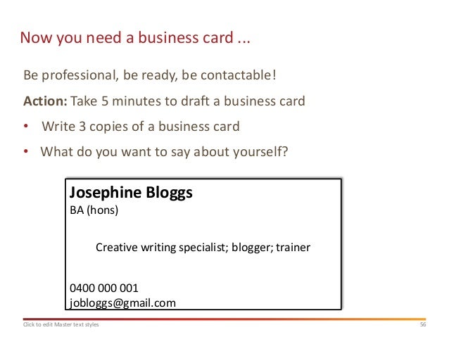 job search business cards