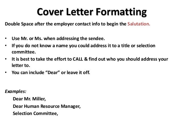 Cover Letter Double Spaced from image.slidesharecdn.com