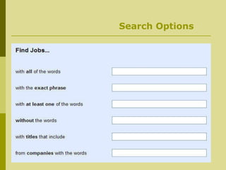 Search Options 