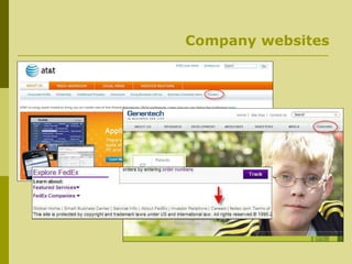 Company websites 