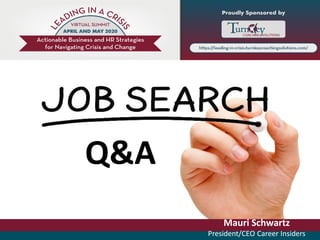 Q&A
Mauri Schwartz
President/CEO Career Insiders
 