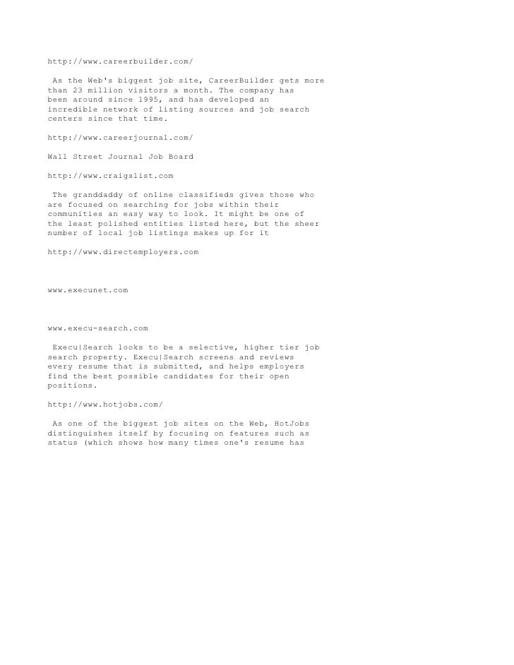 job search rules of the road biggest job sites