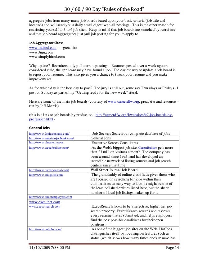 job search rules of the road biggest job site
