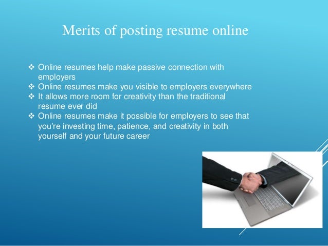 posting a resume online