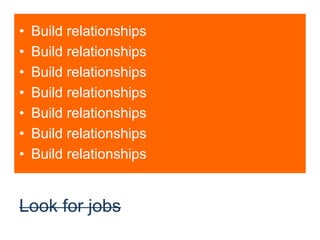 Look for jobsBuild relationshipsBuild relationshipsBuild relationshipsBuild relationshipsBuild relationshipsBuild relationshipsBuild relationships