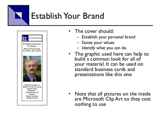 job seekers marketing tri fold personal business cards for job seekers