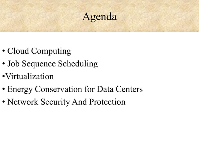 Job sequence scheduling for cloud computing | PPT