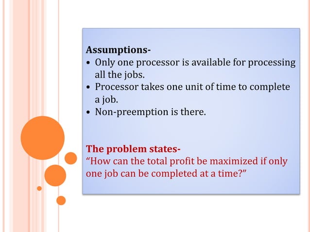 Job Sequencing With Deadlines PPT