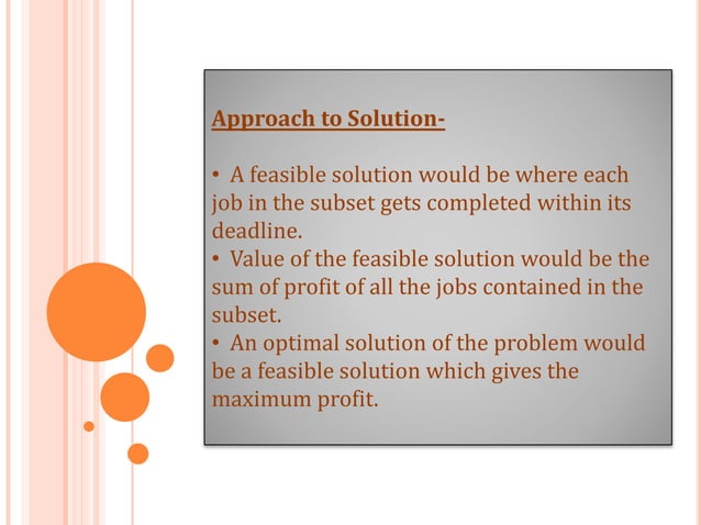 Job Sequencing With Deadlines PPT