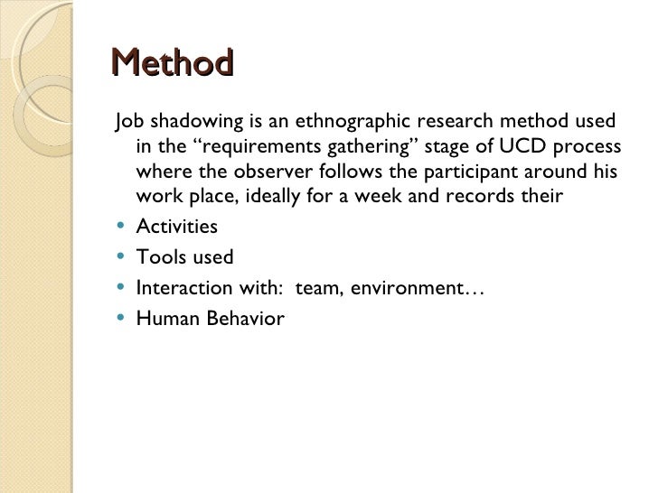 work shadowing