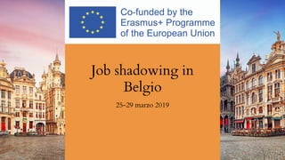 Job shadowing in
Belgio
25-29 marzo 2019
 